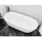 Anzzi Britt 59 in. Acrylic Flatbottom Freestanding Bathtub in White FT-AZ411-59 - alternate 2